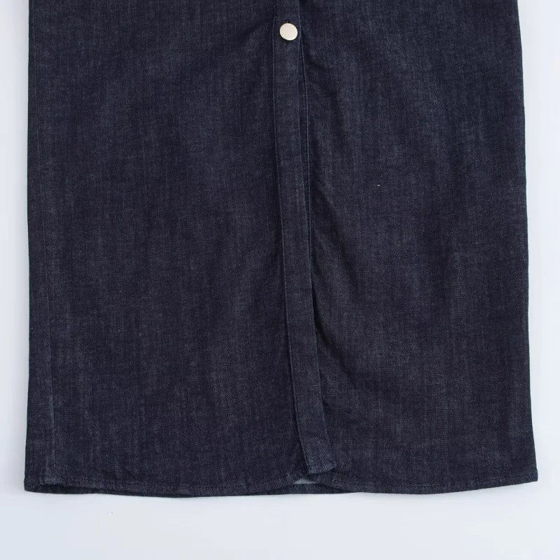 MIDI DENIM DRESS - SOMIHAE