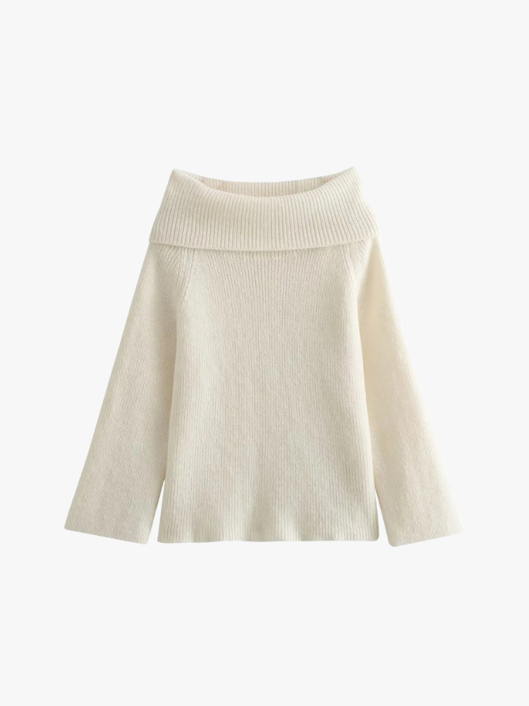 STRAPLESS OFF SHOULDER SWEATER - SOMIHAE