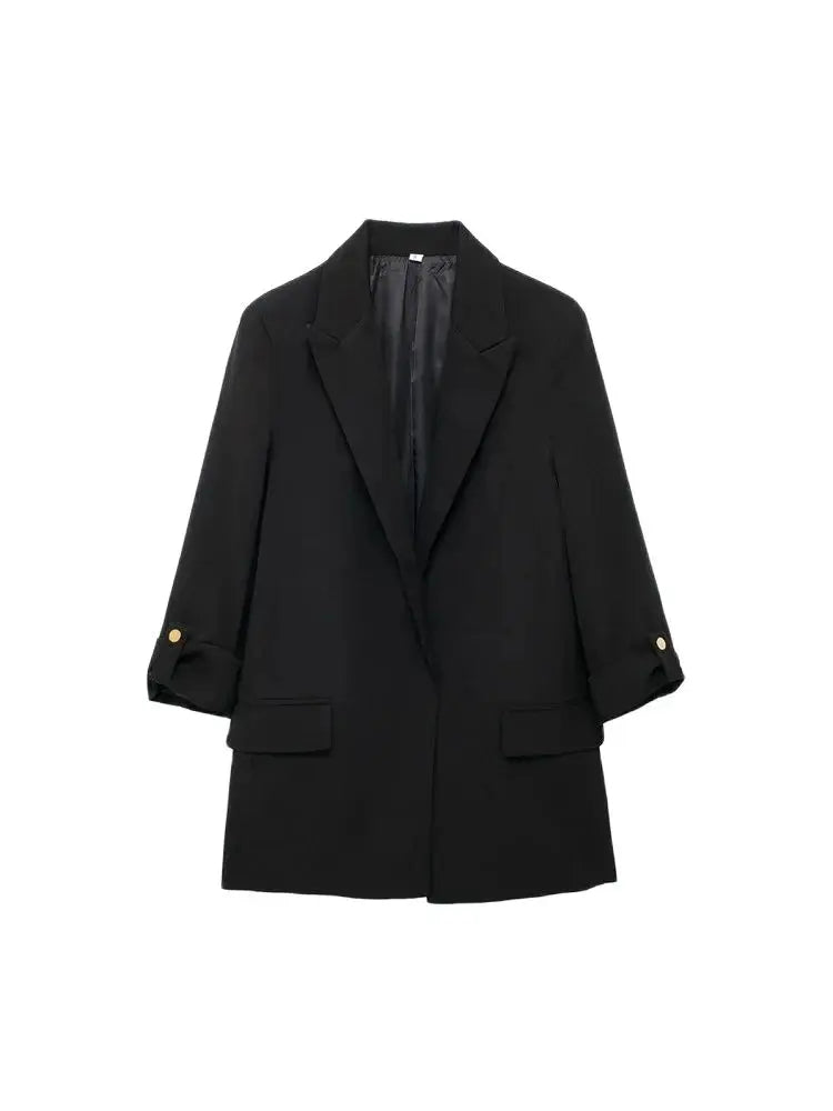 OPEN BLAZER WITH TURN-UP SLEEVES - SOMIHAE