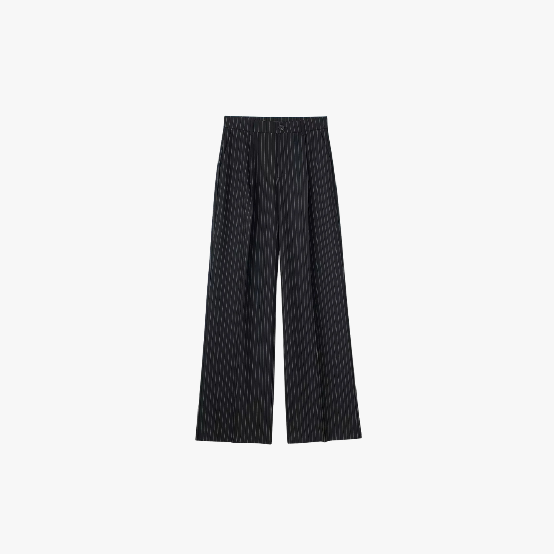 HIGH WAIST WIDE LEG SUIT PANTS - SOMIHAE