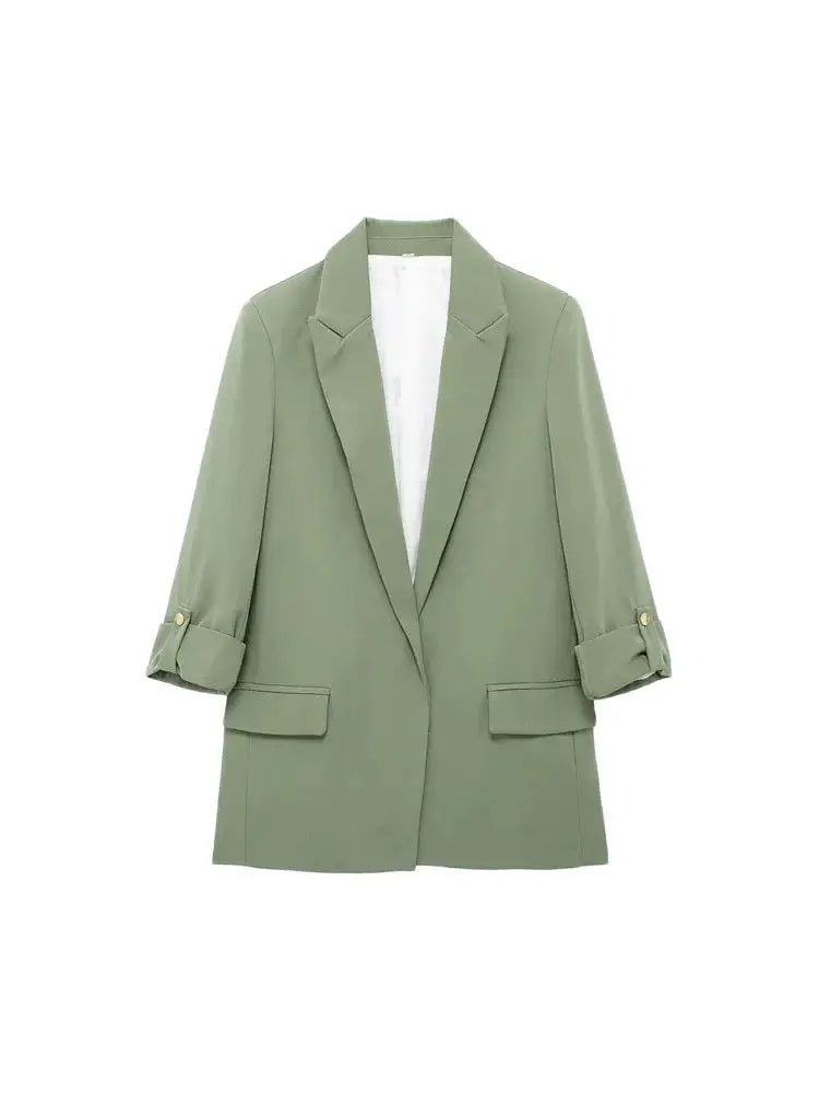 OPEN BLAZER WITH TURN-UP SLEEVES - SOMIHAE