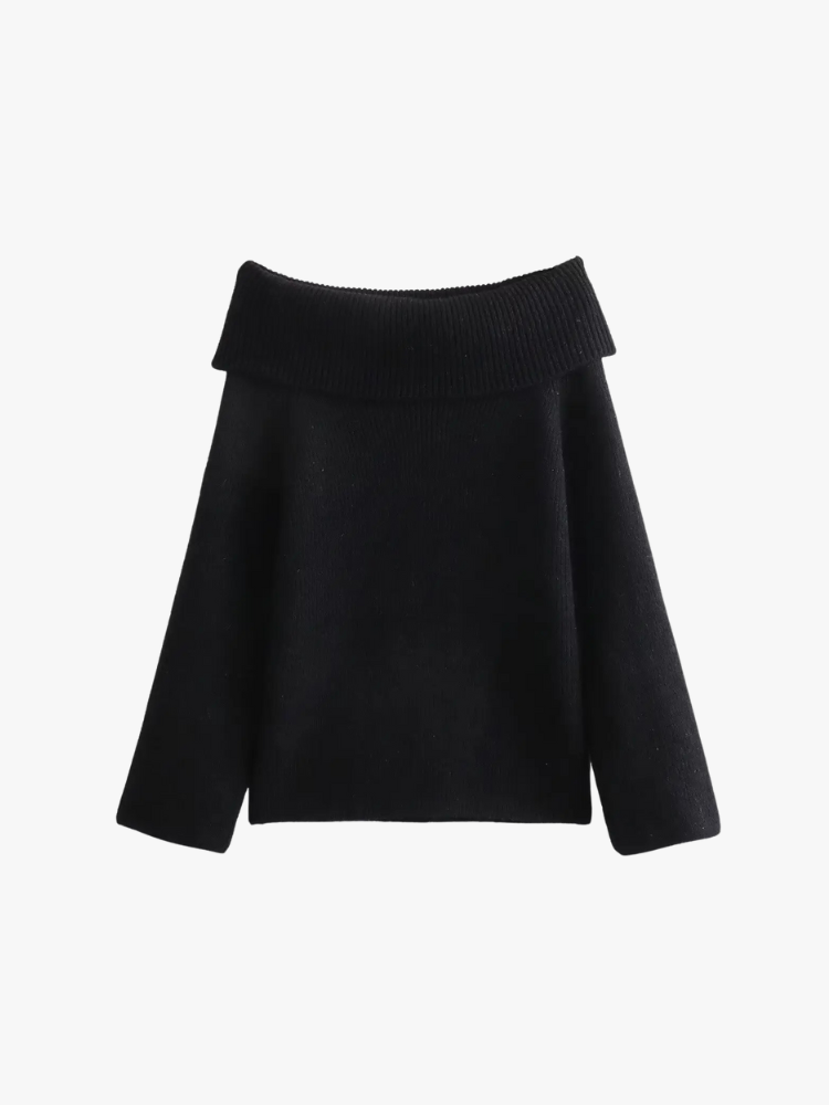 STRAPLESS OFF SHOULDER SWEATER - SOMIHAE
