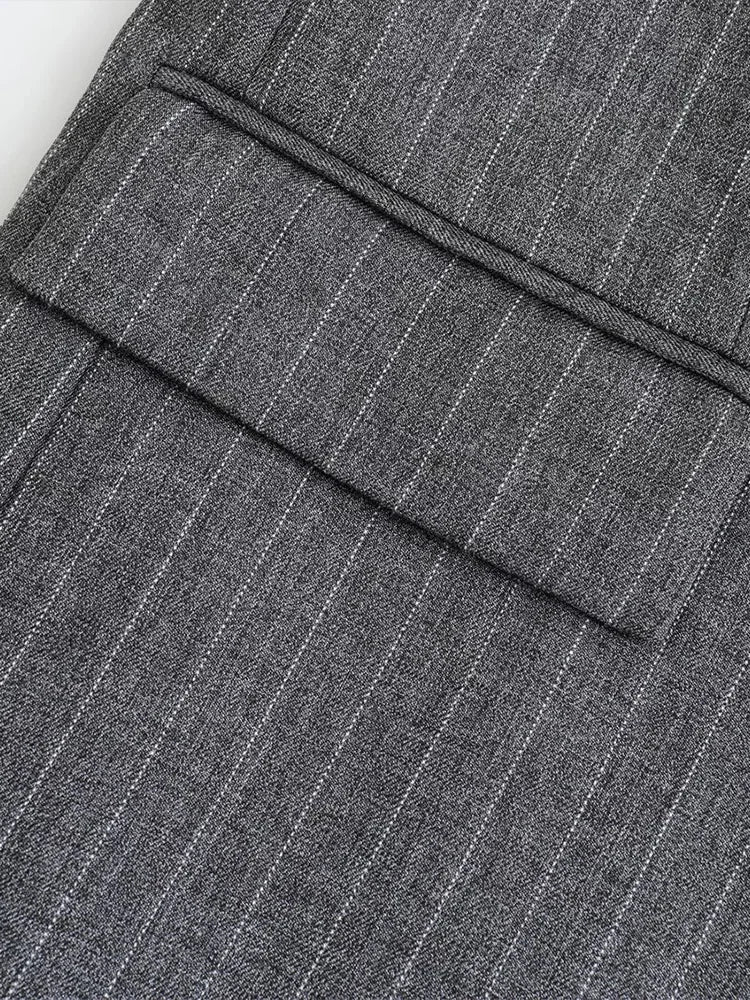 STRIPED SINGLE BREASTED BLAZER - SOMIHAE