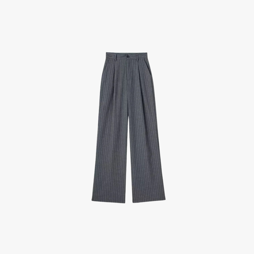 HIGH WAIST WIDE LEG SUIT PANTS - SOMIHAE