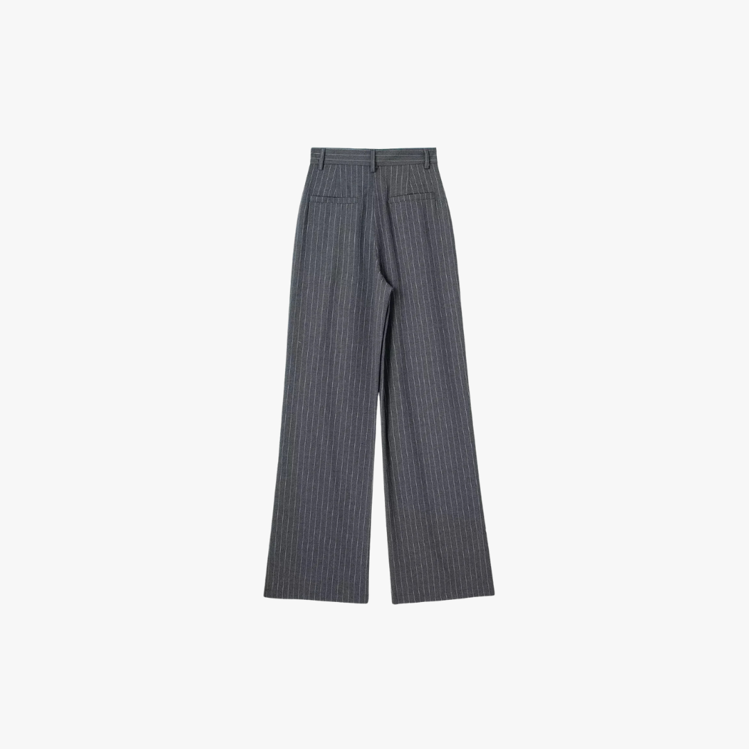 HIGH WAIST WIDE LEG SUIT PANTS - SOMIHAE