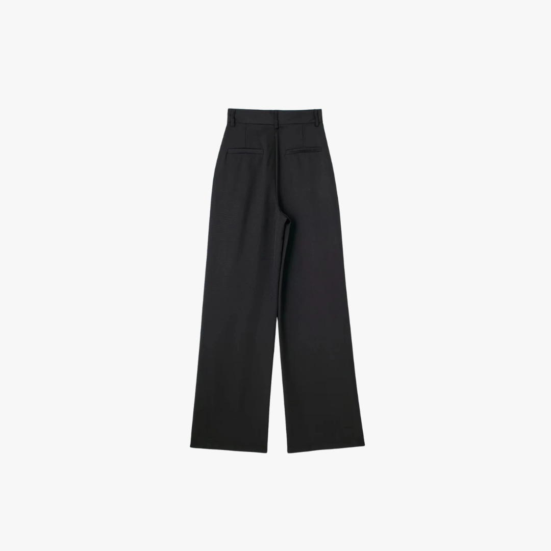 HIGH WAIST WIDE LEG SUIT PANTS - SOMIHAE
