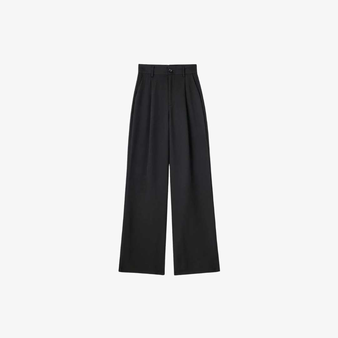 HIGH WAIST WIDE LEG SUIT PANTS - SOMIHAE
