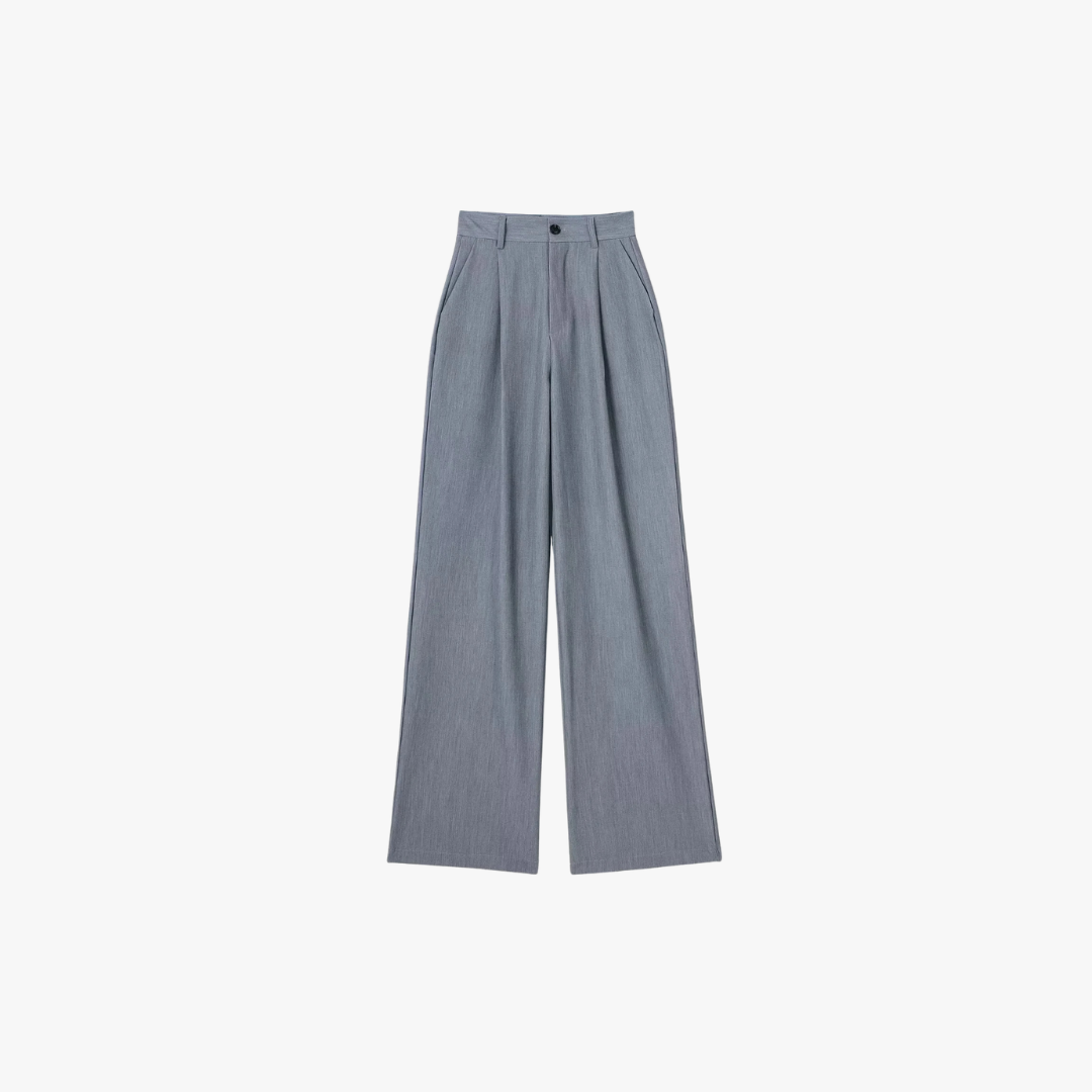 HIGH WAIST WIDE LEG SUIT PANTS - SOMIHAE