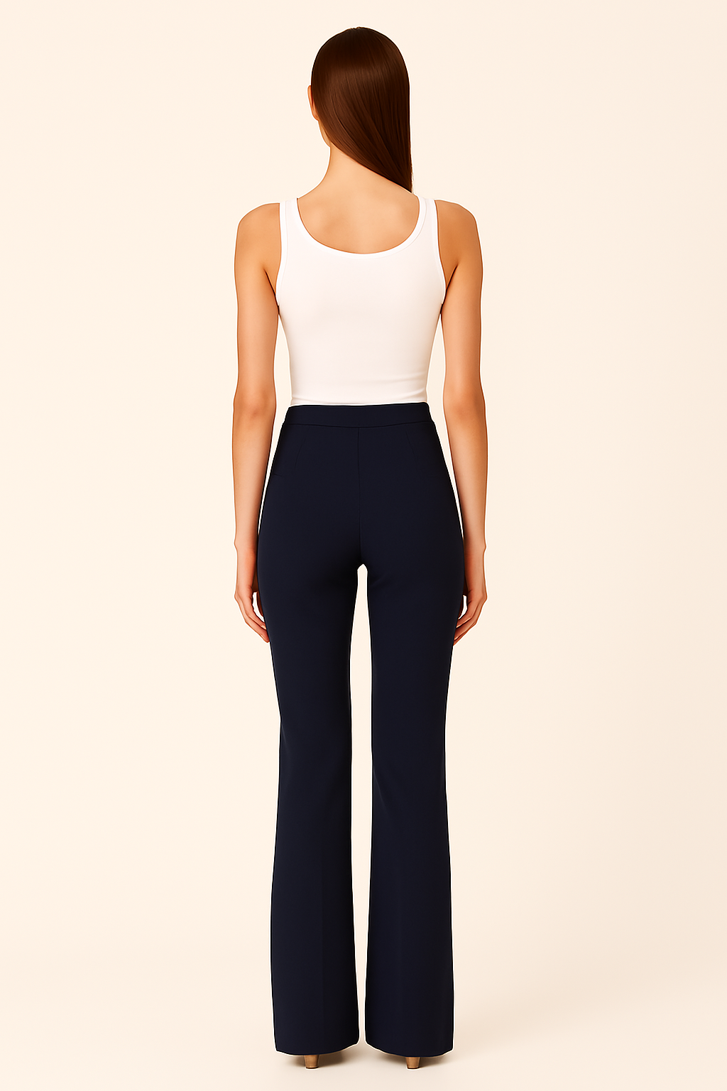 HIGH-WAISTED FLARED TROUSERS - SOMIHAE