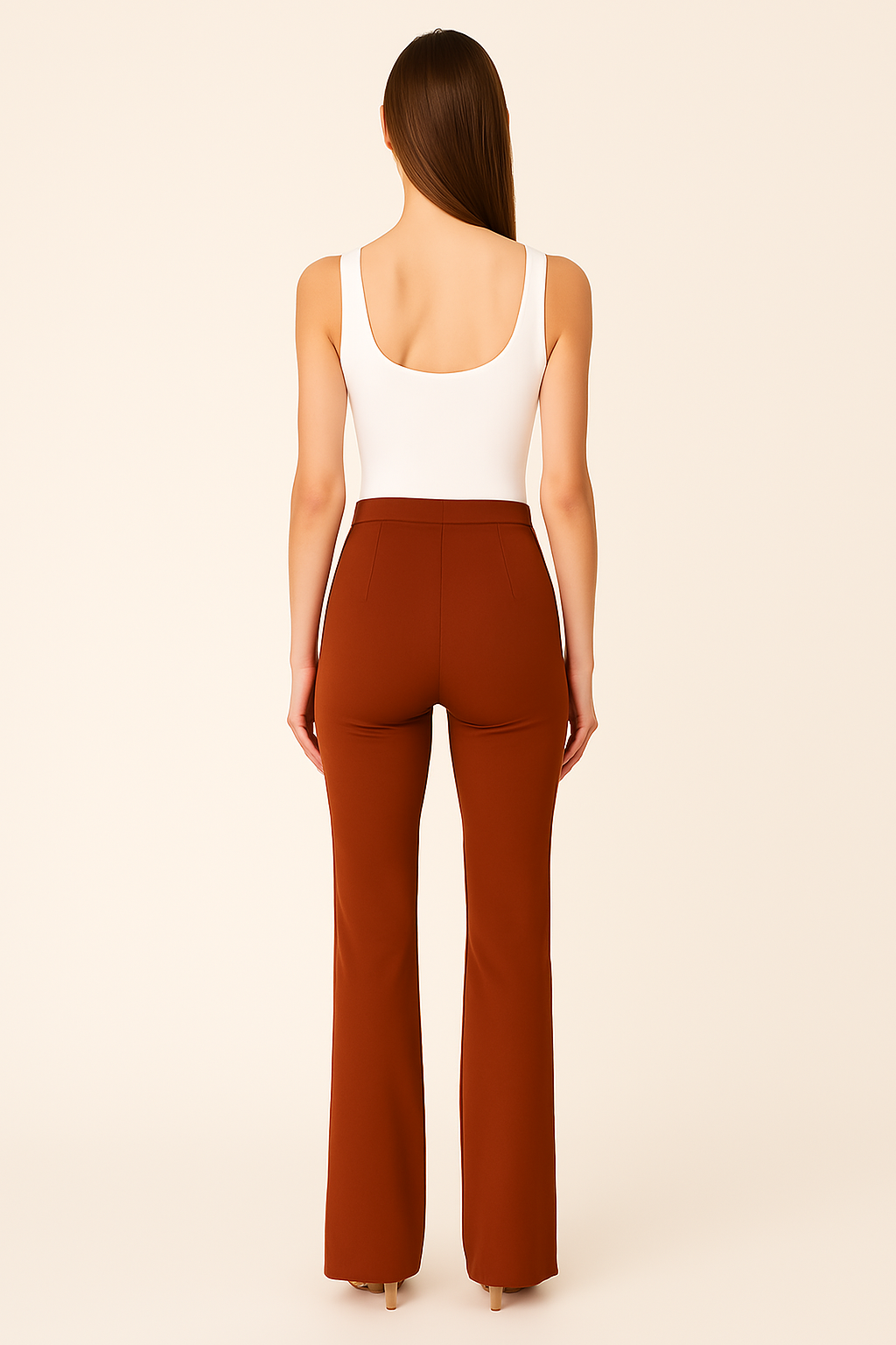 HIGH-WAISTED FLARED TROUSERS - SOMIHAE