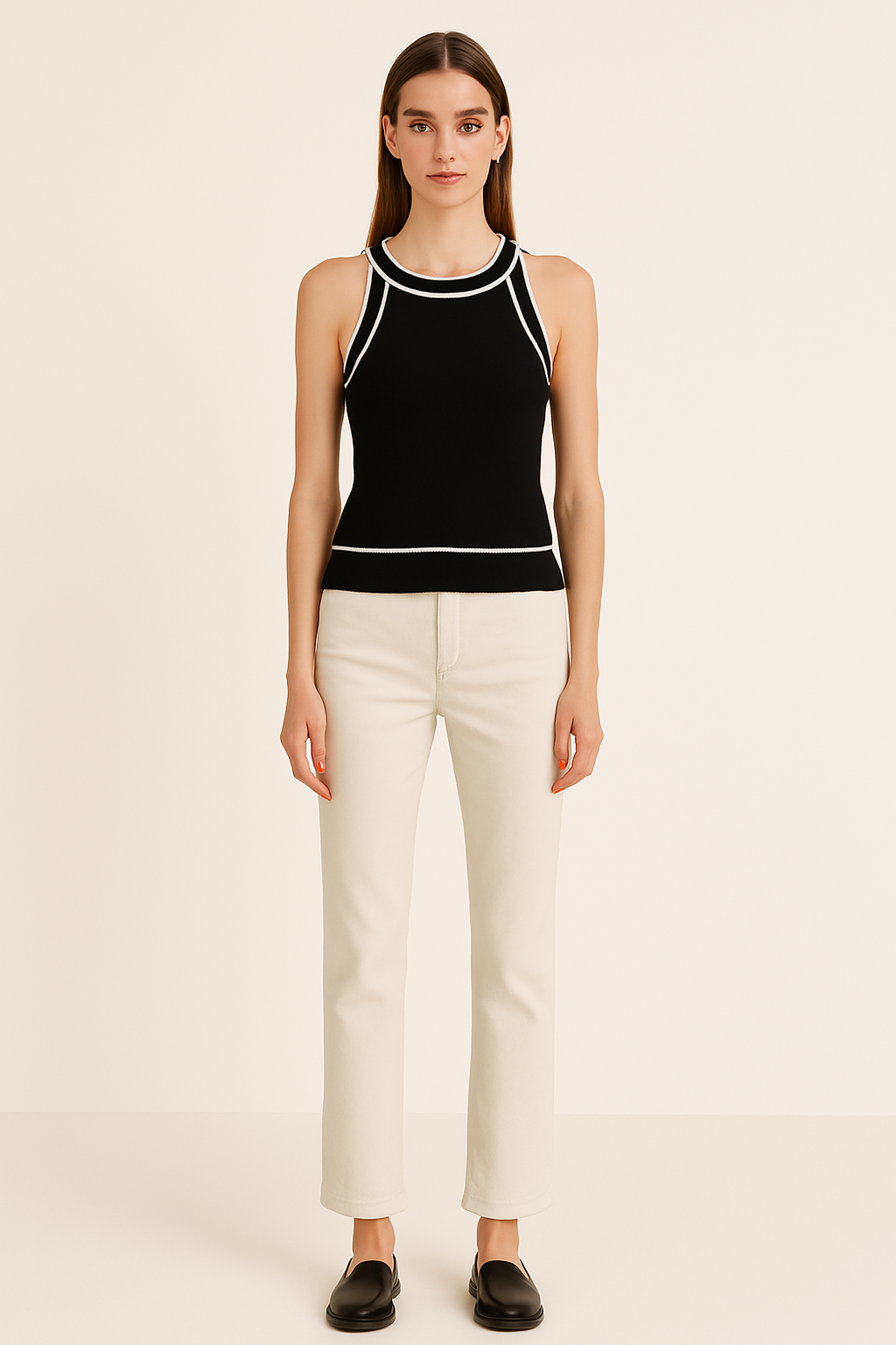 SLEEVELESS KNITTED TANK TOP - SOMIHAE