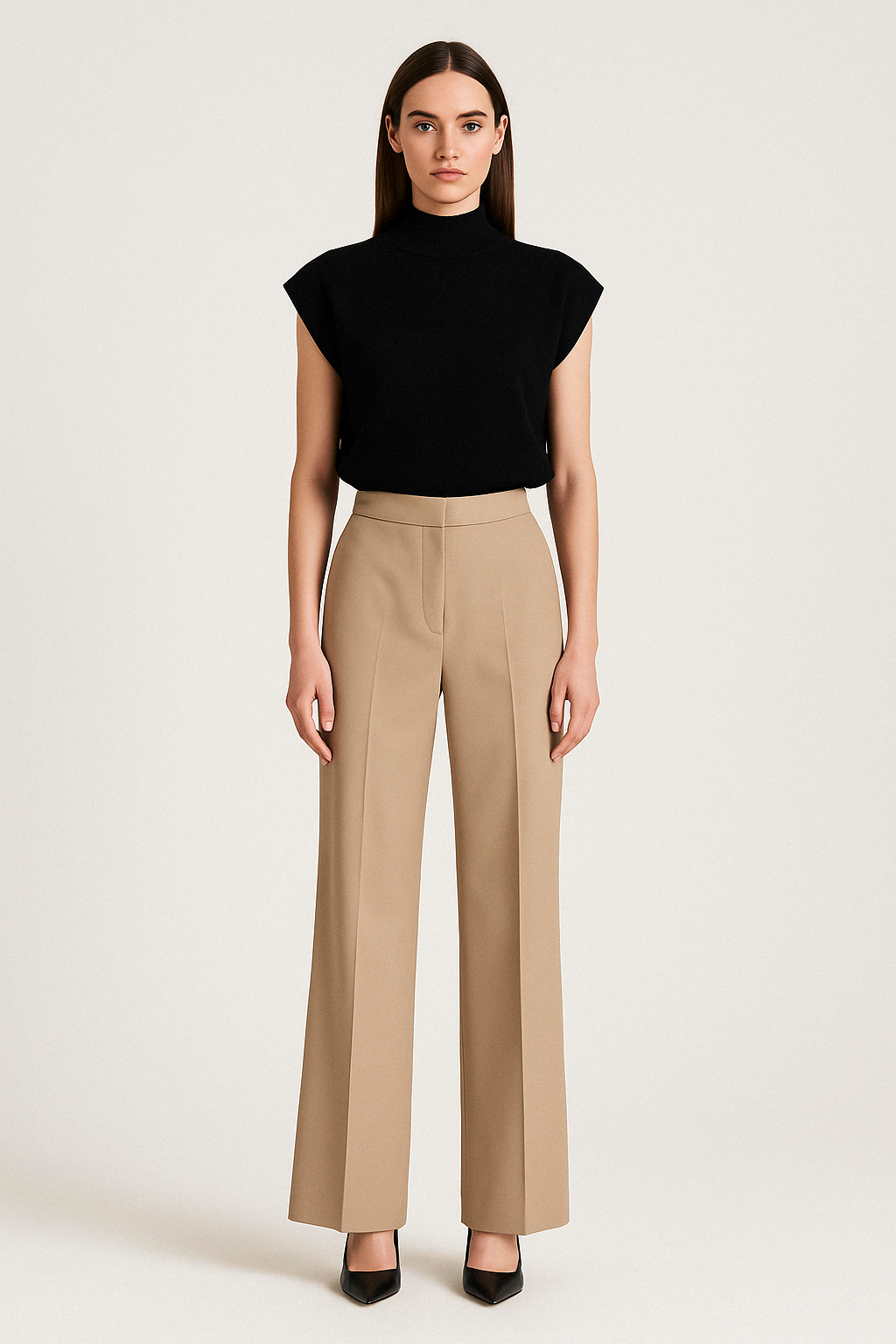 STAND-UP COLLAR KNITTED SWEATER - SOMIHAE