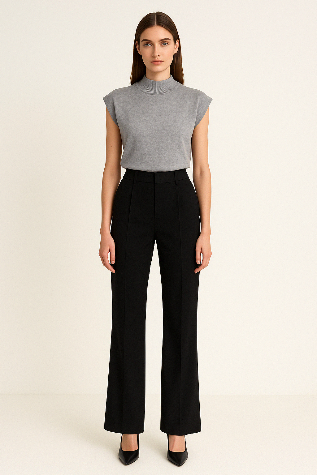 STAND-UP COLLAR KNITTED SWEATER - SOMIHAE