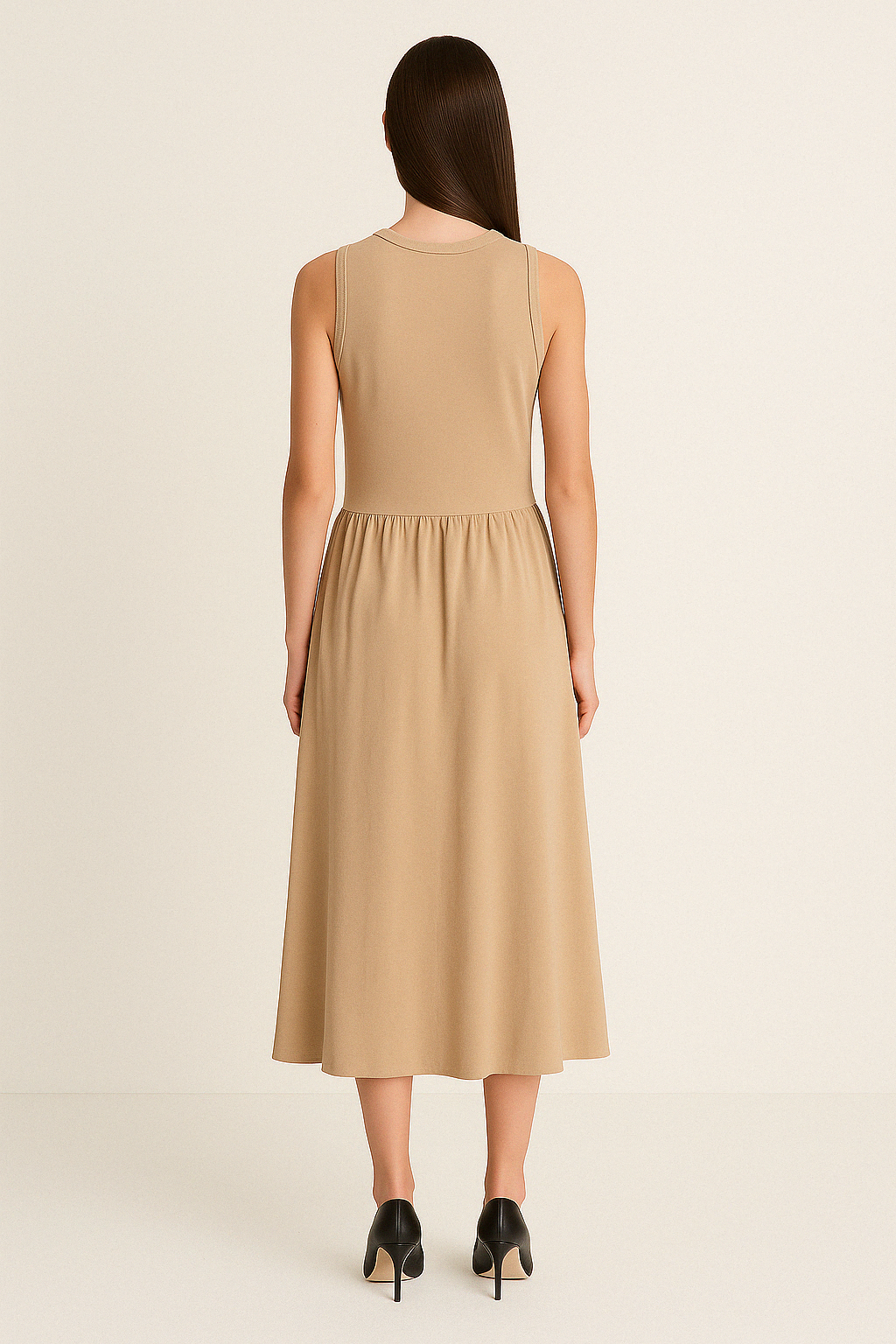 CHIC CREW NECK LONG DRESS - SOMIHAE