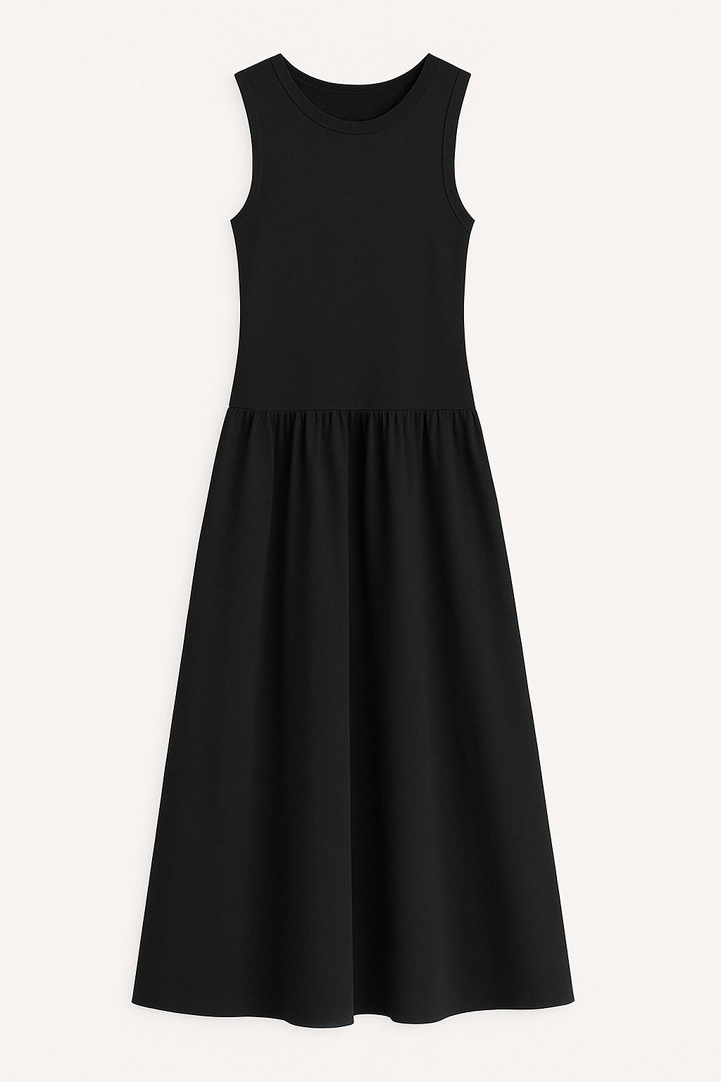 CHIC CREW NECK LONG DRESS - SOMIHAE