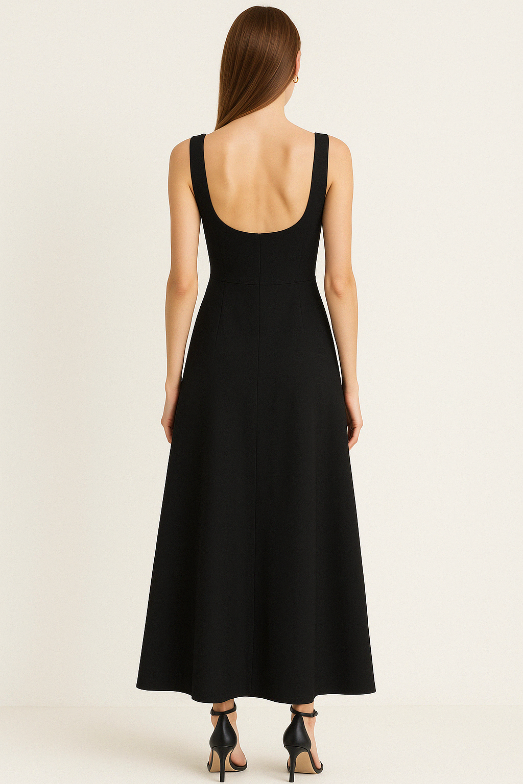 A-LINE SLEEVELESS MIDI DRESS - SOMIHAE