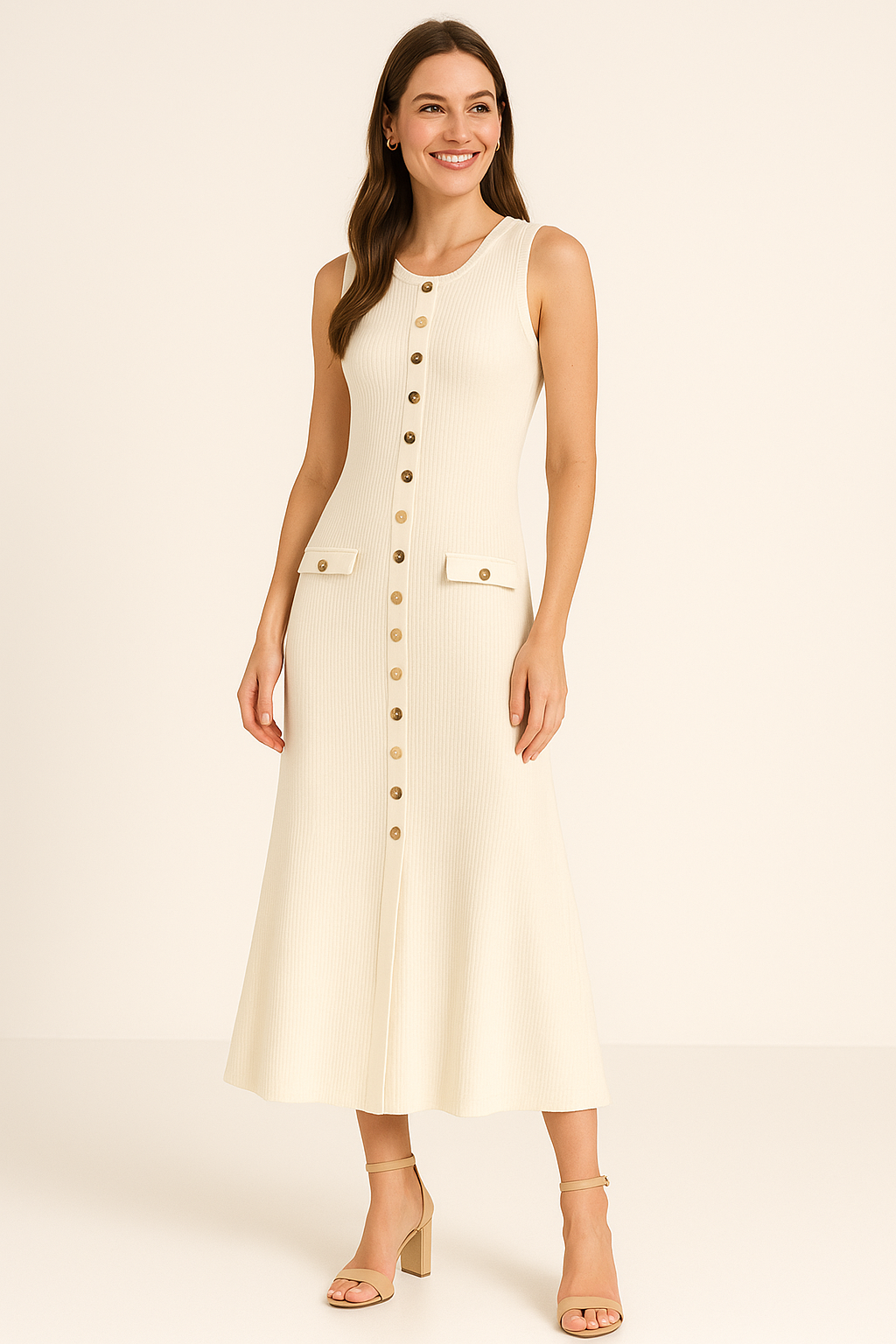 KNIT RIBBED MAXI DRESS - SOMIHAE