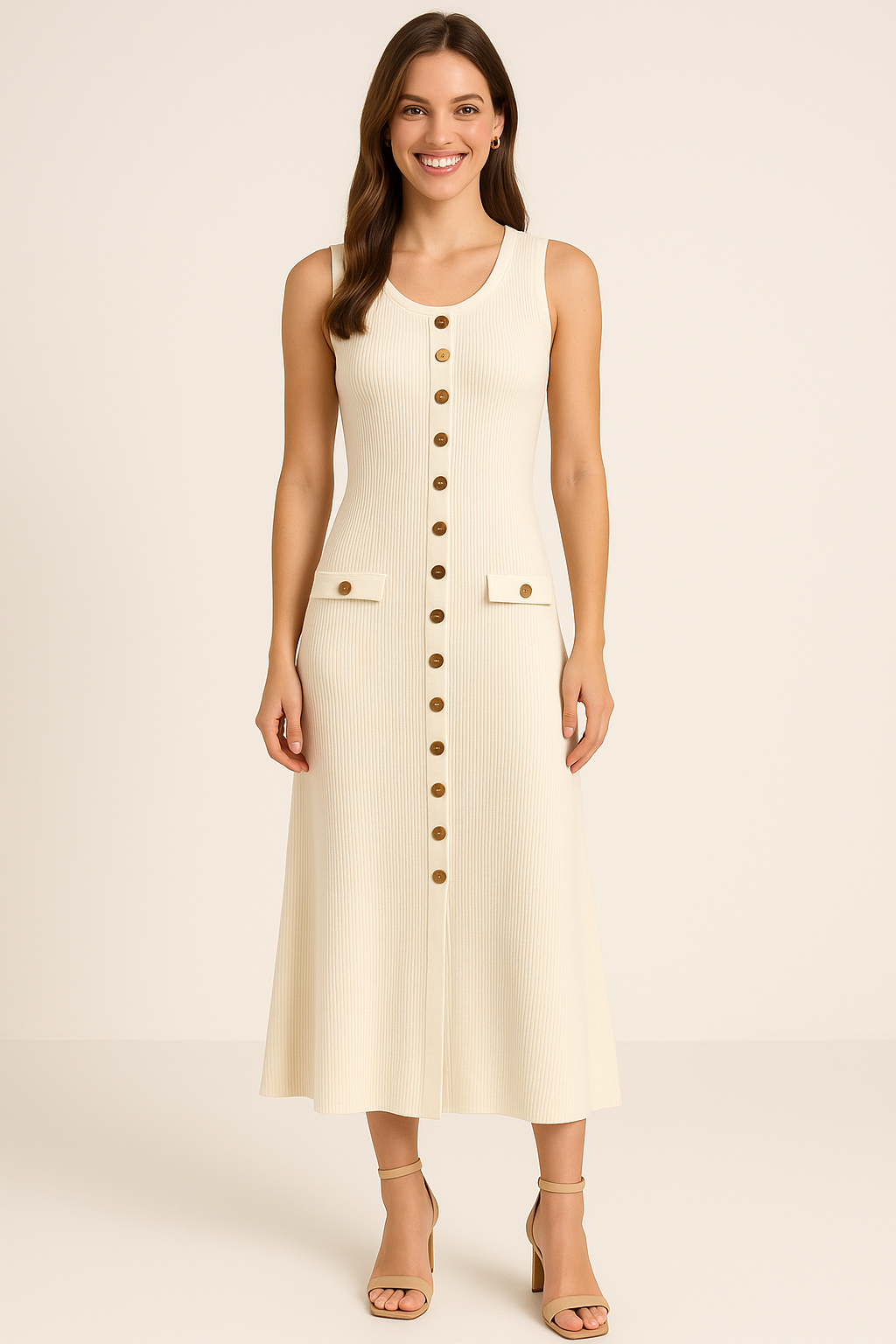 KNIT RIBBED MAXI DRESS - SOMIHAE