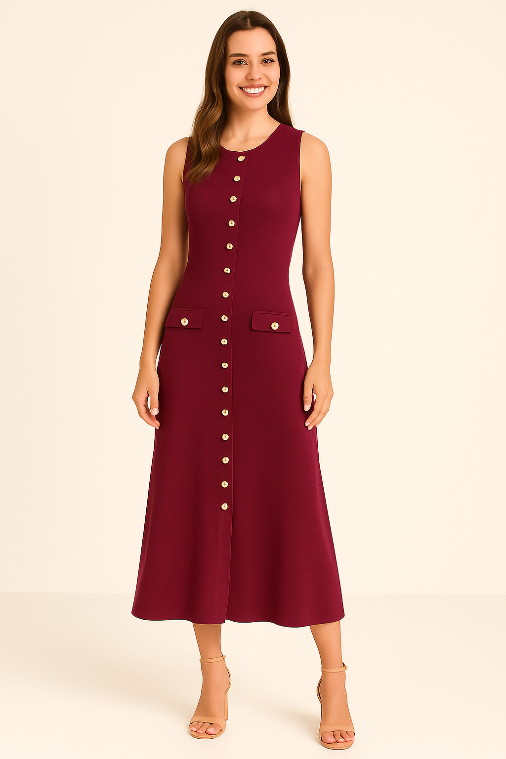 KNIT RIBBED MAXI DRESS - SOMIHAE