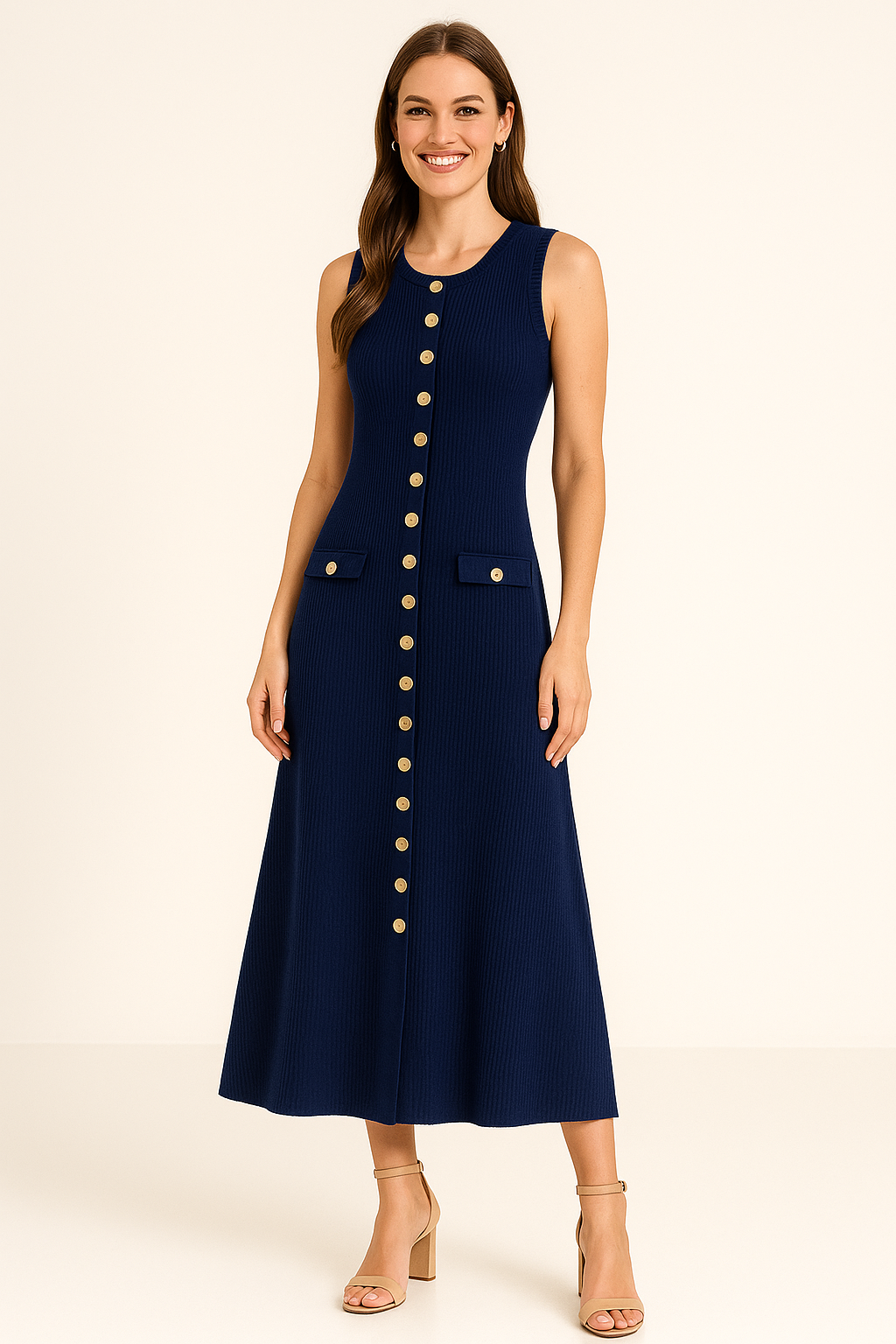KNIT RIBBED MAXI DRESS - SOMIHAE