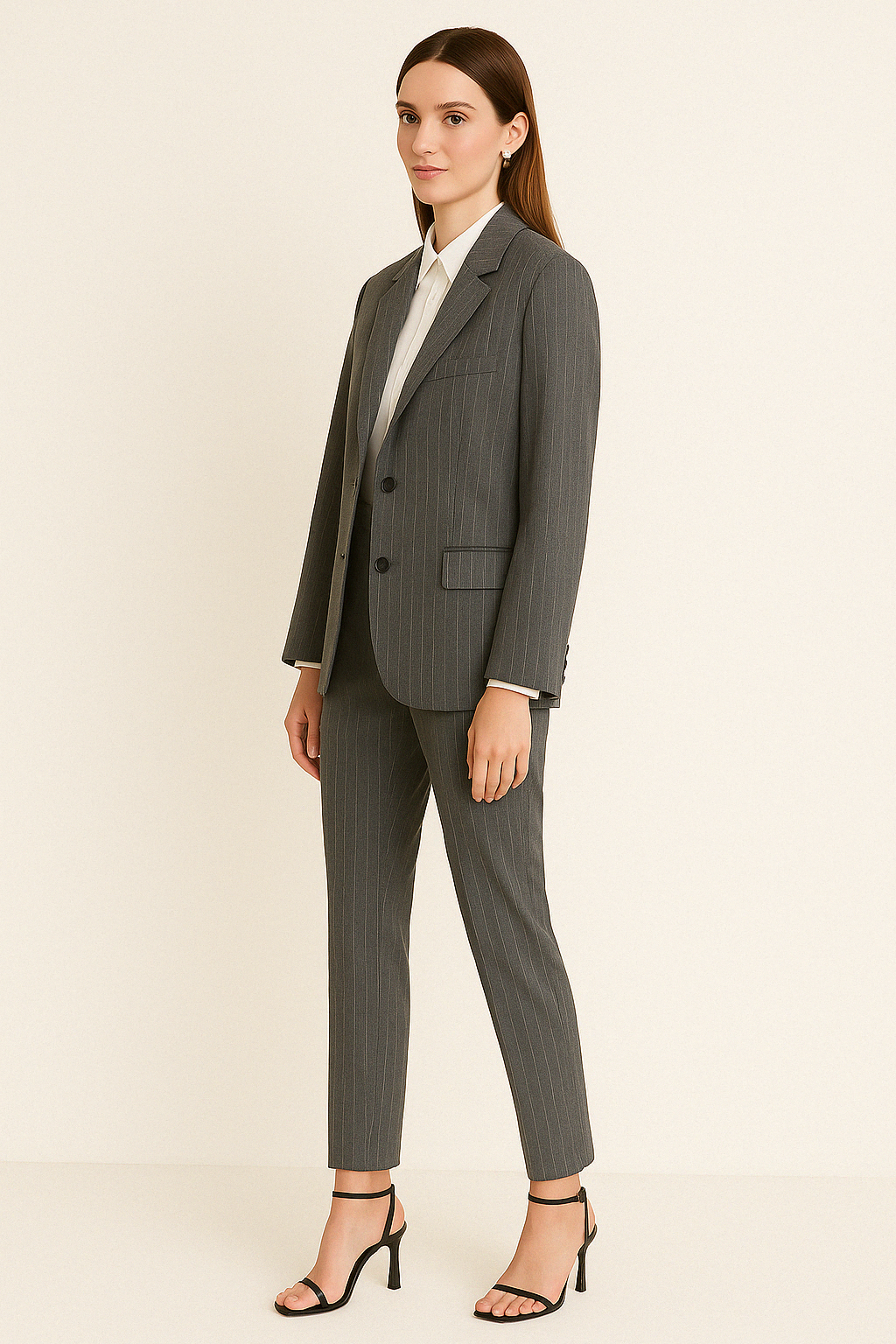 STRIPED SINGLE BREASTED BLAZER - SOMIHAE