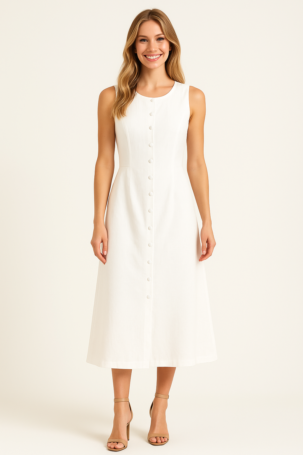 O-NECK A-LINE LONG DRESS - SOMIHAE