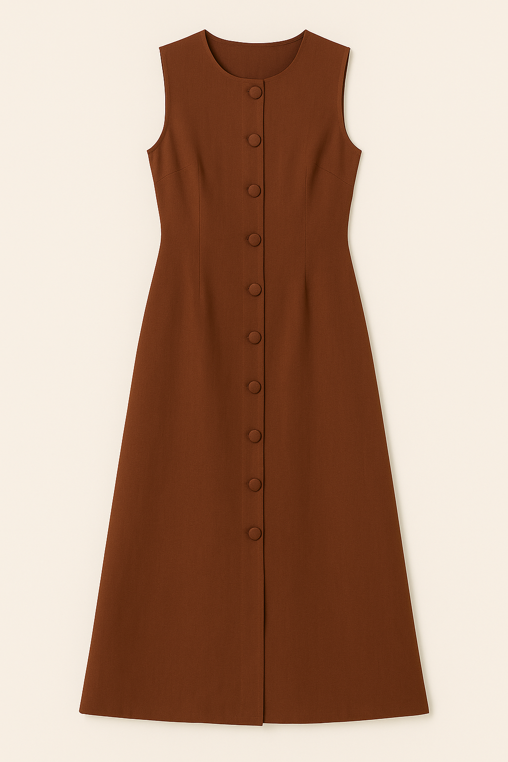 O-NECK A-LINE LONG DRESS - SOMIHAE