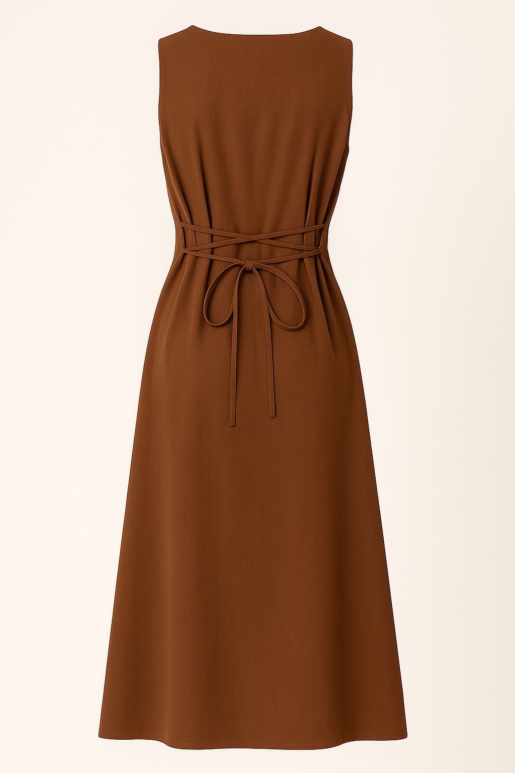 O-NECK A-LINE LONG DRESS - SOMIHAE