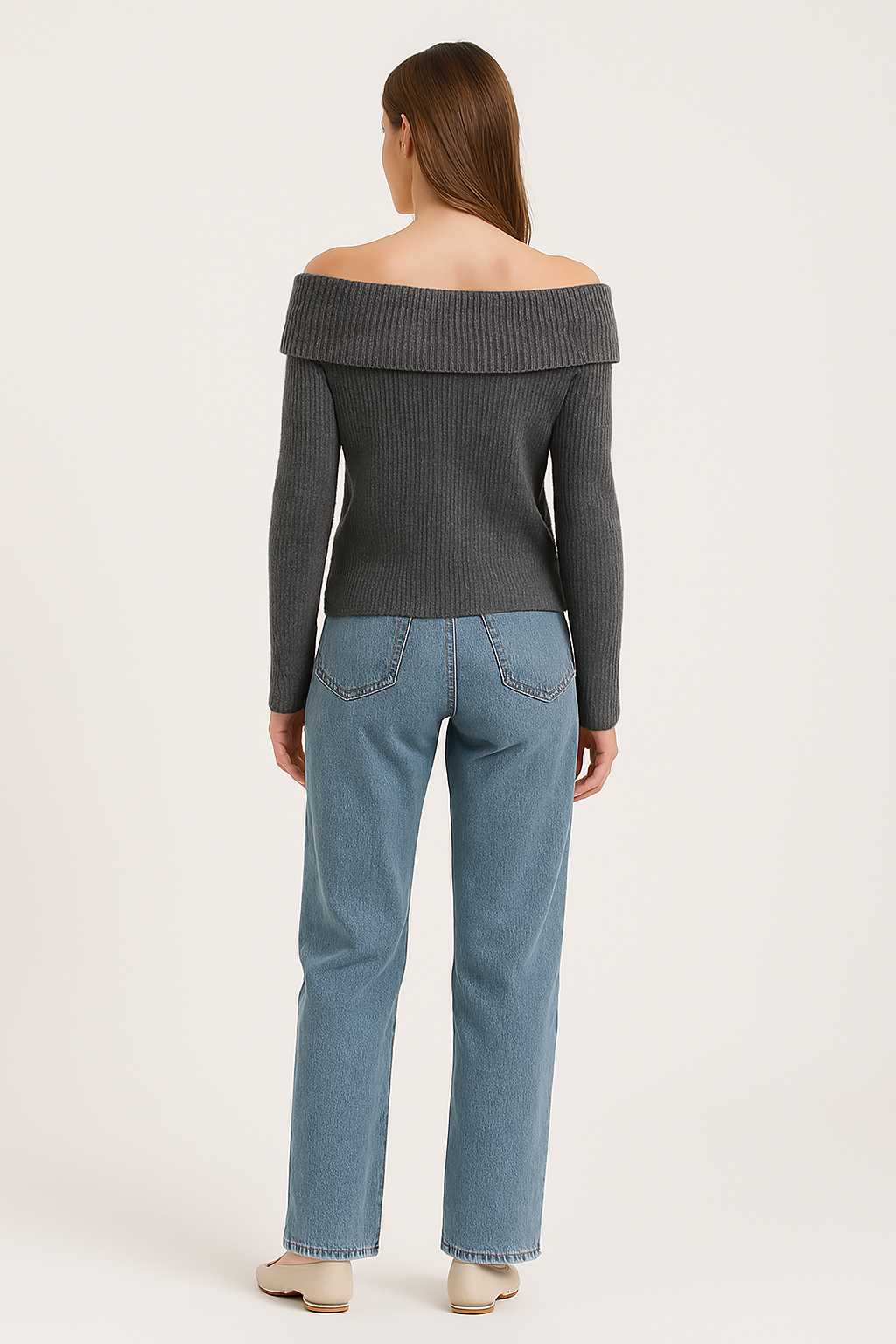 STRAPLESS OFF SHOULDER SWEATER - SOMIHAE