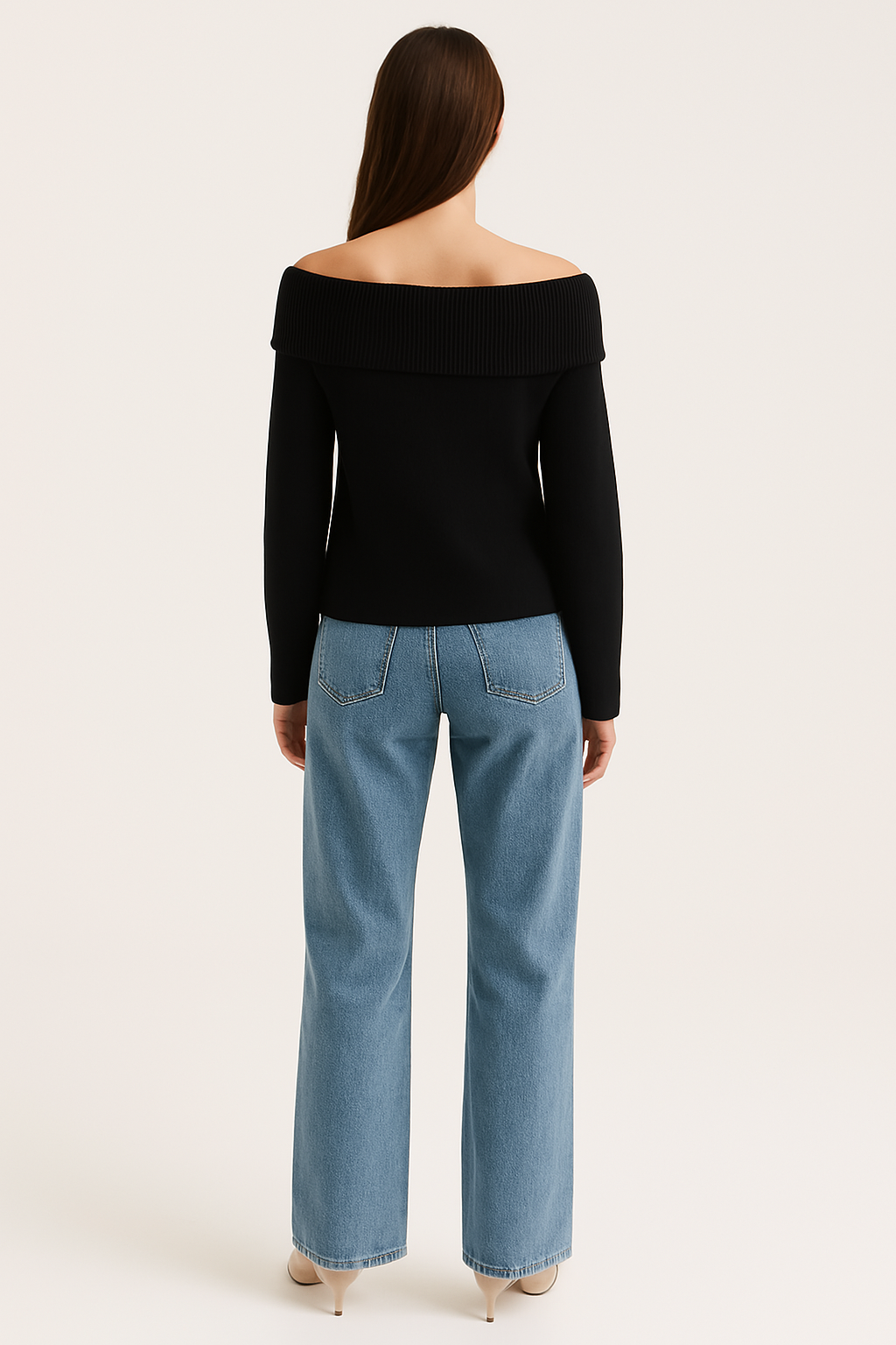STRAPLESS OFF SHOULDER SWEATER - SOMIHAE