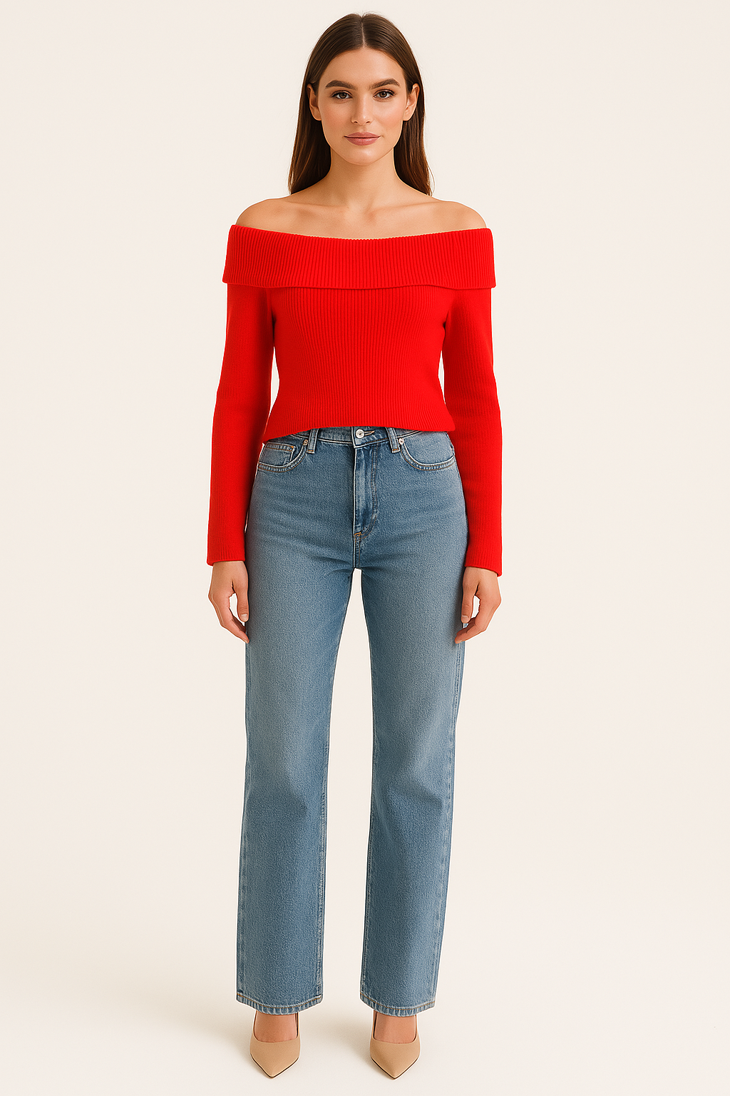 STRAPLESS OFF SHOULDER SWEATER - SOMIHAE
