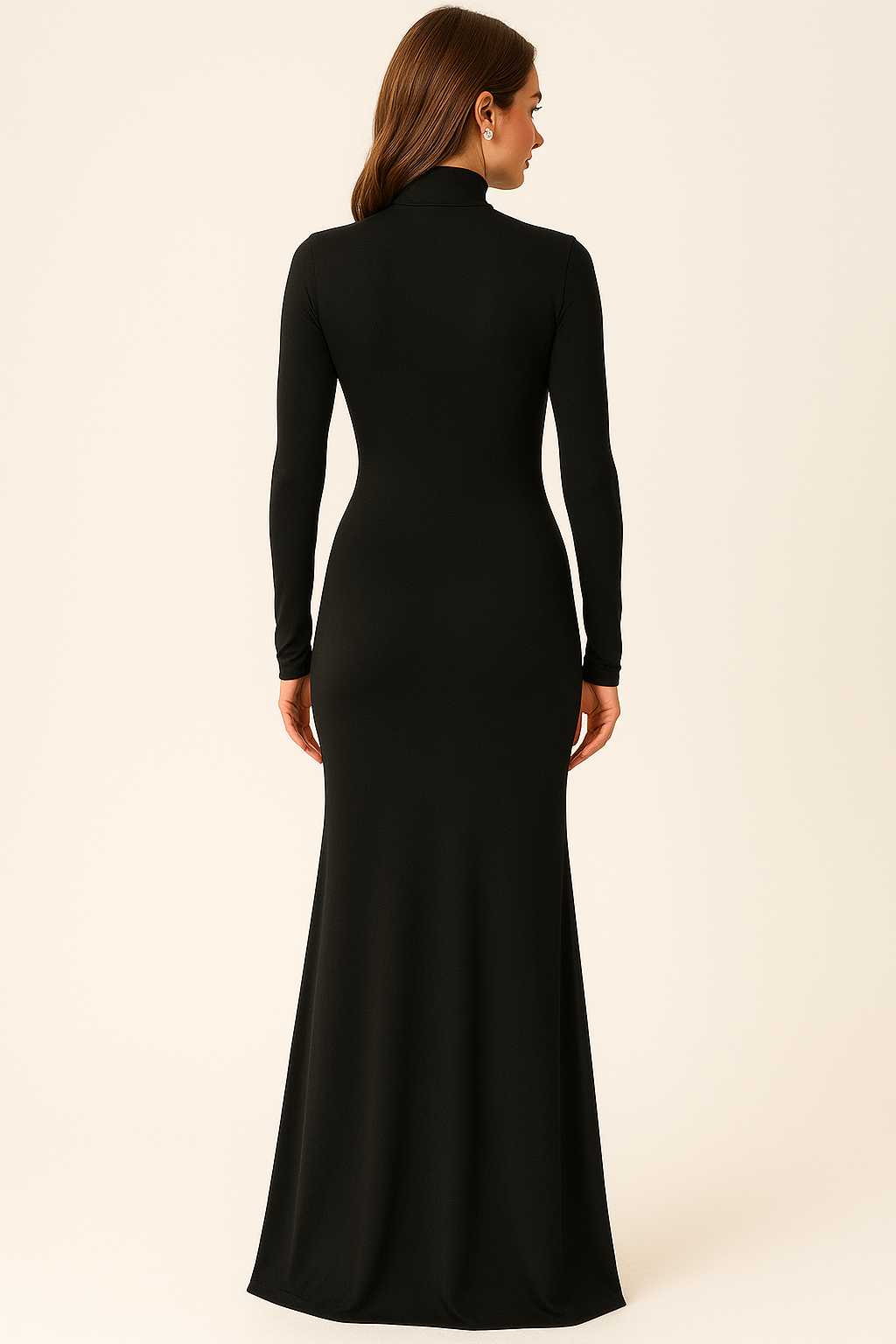 TURTLENECK THIGH SPLIT MAXI DRESS - SOMIHAE