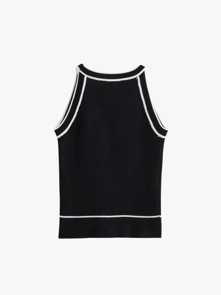 SLEEVELESS KNITTED TANK TOP - SOMIHAE