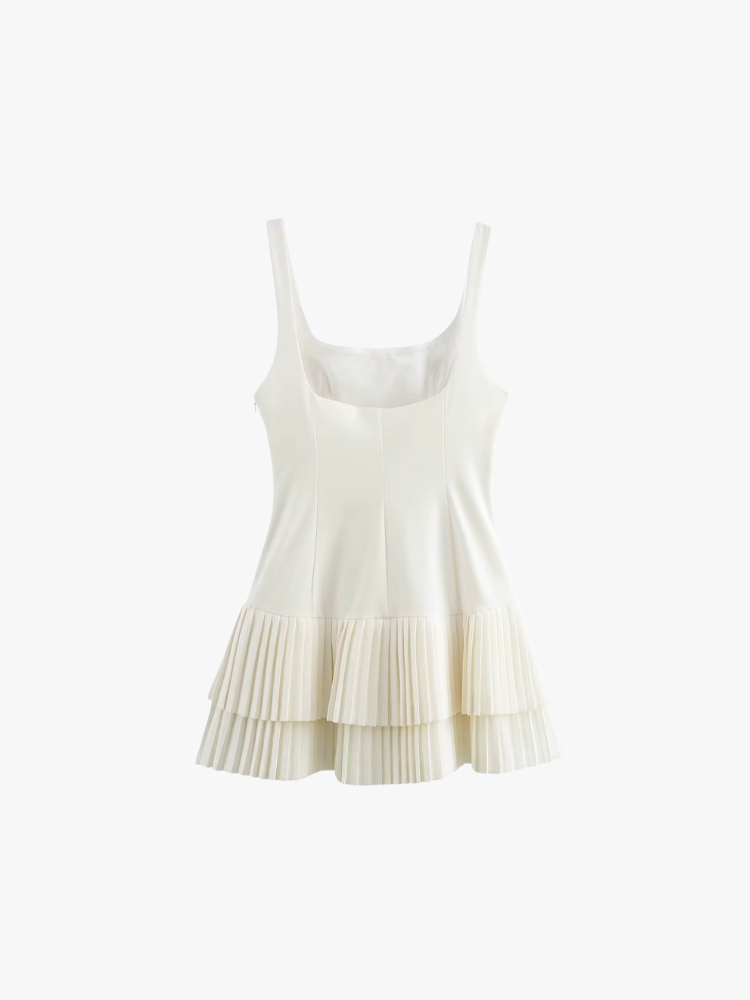 SQUARE COLLAR SLEEVELESS MINI DRESS - SOMIHAE